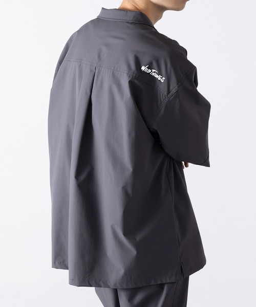 WILD THINGS(ワイルドシングス)の「【WILD THINGS】OPEN COLLAR POCKET SHIRT オープンカラーポケット付きシャツ WT25041AD(シャツ/ブラウス・メンズ・ブラック/グレー・S/M/L/XL)」の14枚目の写真