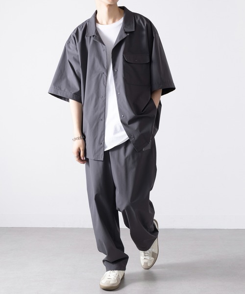 WILD THINGS(ワイルドシングス)の「【WILD THINGS】OPEN COLLAR POCKET SHIRT オープンカラーポケット付きシャツ WT25041AD(シャツ/ブラウス・メンズ・ブラック/グレー・S/M/L/XL)」の17枚目の写真