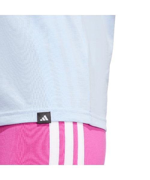 adidas(アディダス)の「アディダス adidas ラウンジ フードグラフィック 半袖Tシャツ(Tシャツ/カットソー・レディース・サックスブルー/オフホワイト・M/L/S/XL)」の10枚目の写真