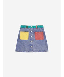 BOBO CHOSES（ボボショーズ）の「Color block denim skirt（デニムスカート・キッズ）」