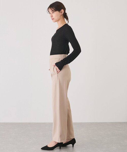 Jayro(ジャイロ)の「サイド切替ストレートパンツ(その他パンツ・レディース・ベージュ/ブラック・M)」の14枚目の写真