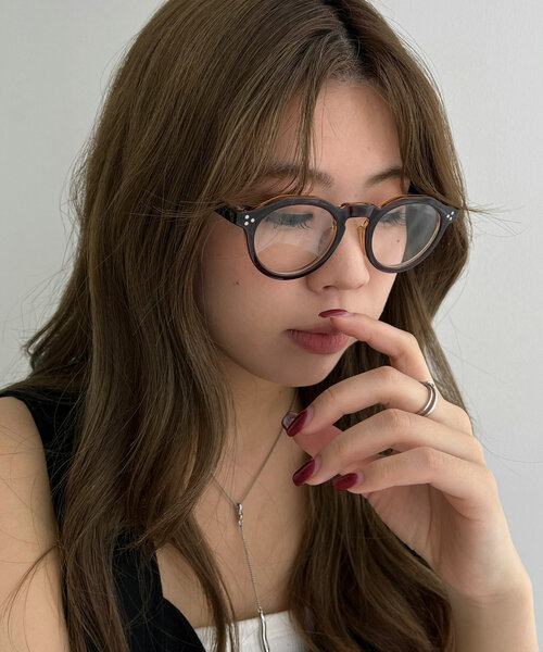 CAPRICIEUX LE'MAGE（カプリシューレマージュ）の「ボストンメガネ（メガネ・レディース・クリア/ブラック・FREE）」の2枚目の写真