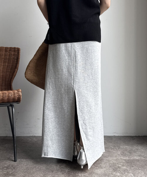 DouDou（ドゥドゥ）の「【WEB限定】スウェット切替デニムスカート（スカート・レディース・グレー・FREE）」の10枚目の写真