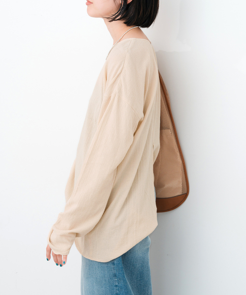 今期新作★ Spick & Span コットンクレープルーズプルオーバー試着のみ セール】コットンクレープルーズプルオーバー（シャツ/ブラウス