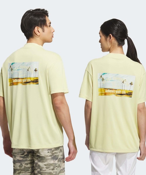 セール】HEAT. RDY バックグラフィック モックネック半袖Tシャツ