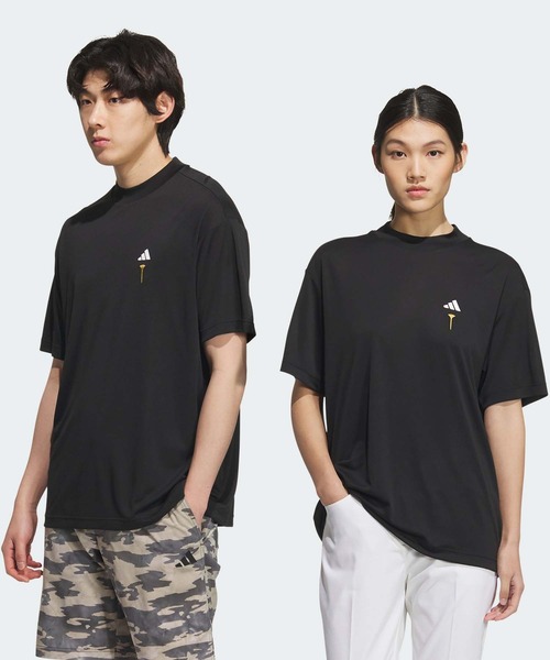 【新品✨M】アディダスゴルフ 涼感HEAT.RDYロゴ半袖ポロ＆プリーツスカート セール】HEAT. RDY バックグラフィック モックネック半袖Tシャツ