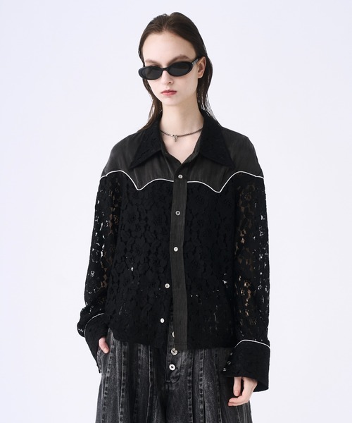 seyto(ZCg)Western lace short shirt / EGX^Vc[XVc(Vc/uEX)