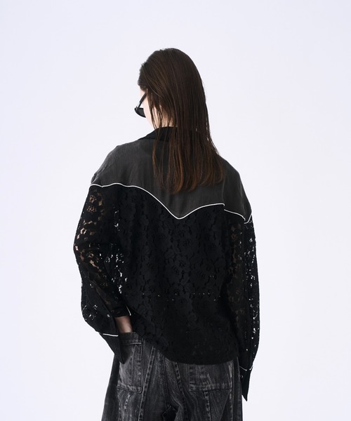 seyto サイズ2 / ウエスタンシャツレースシャツ ★即完売品 seyto（セイト）の「Western lace short shirt / ウエスタンシャツ
