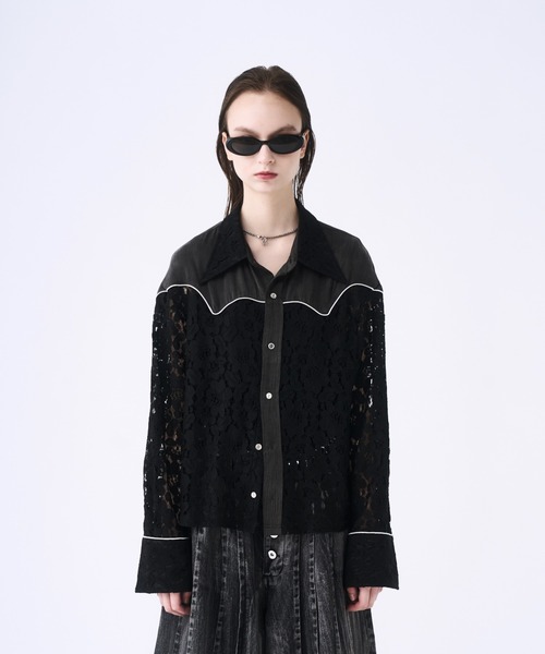 Bohemians オリジナルケープ、ウエスタンシャツ Western lace short shirt / ウエスタンシャツレースシャツ