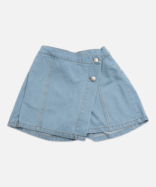 chil2（チルツー）の「デニムスカートパンツ（デニムスカート・キッズ・グレー/ブルー/ブラック/サックスブルー・120cm/130cm/140cm）」の20枚目の写真