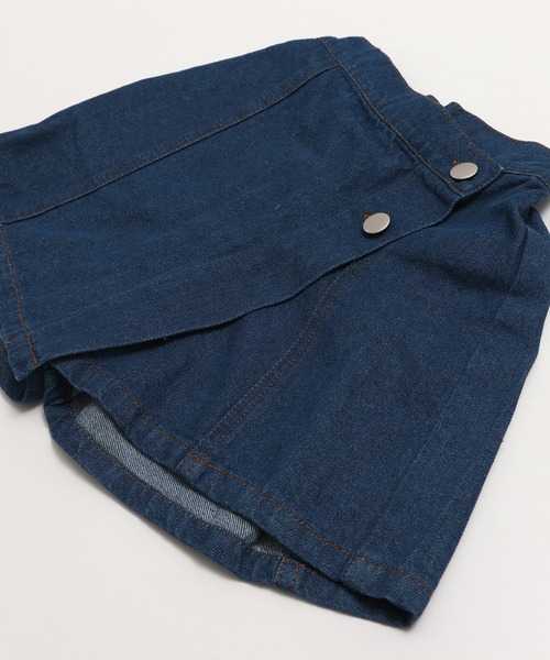 chil2（チルツー）の「デニムスカートパンツ（デニムスカート・キッズ・グレー/ブルー/ブラック/サックスブルー・120cm/130cm/140cm）」の6枚目の写真