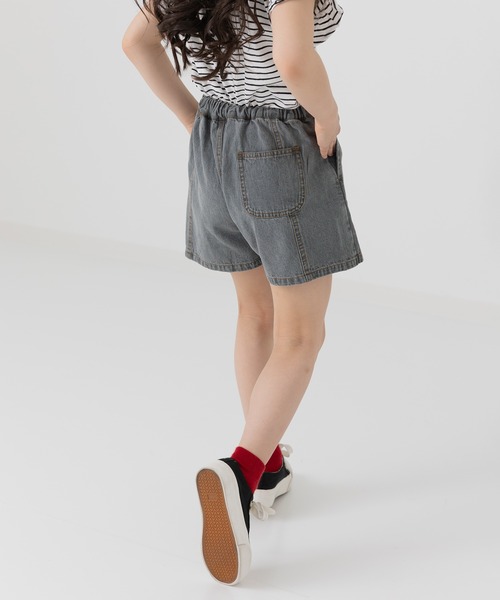 chil2（チルツー）の「デニムスカートパンツ（デニムスカート・キッズ・グレー/ブルー/ブラック/サックスブルー・120cm/130cm/140cm）」の18枚目の写真