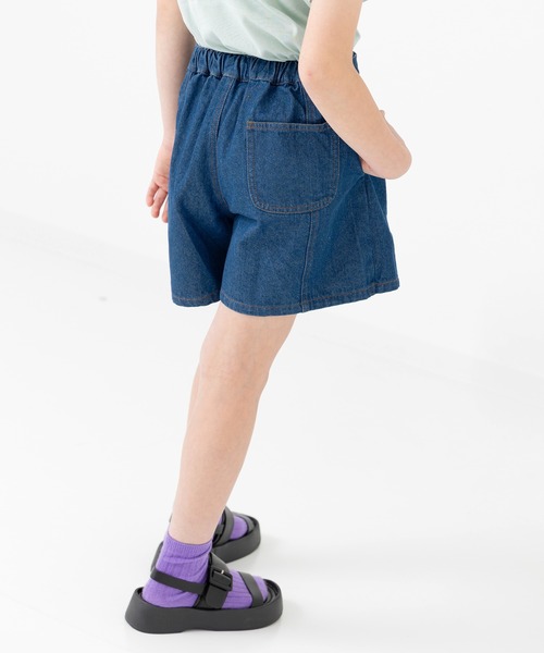 chil2（チルツー）の「デニムスカートパンツ（デニムスカート・キッズ・グレー/ブルー/ブラック/サックスブルー・120cm/130cm/140cm）」の14枚目の写真