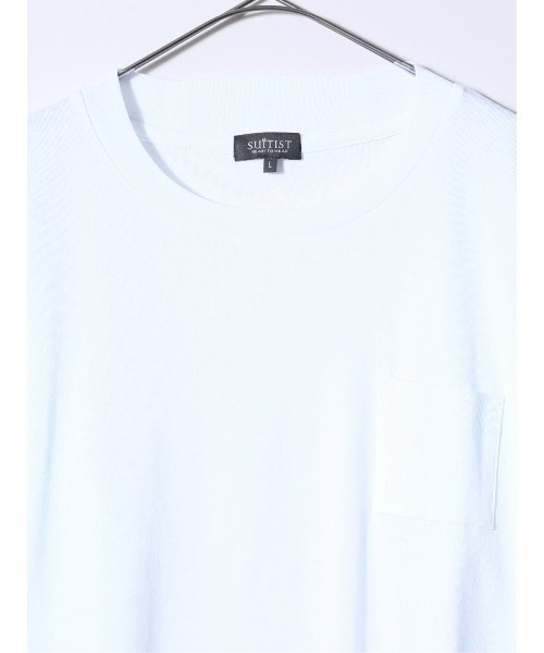TAKA-Q(タカキュー)の「【ストレッチ】スーティスト リブスタート クルーネック 半袖 Tシャツ(Tシャツ/カットソー・メンズ・ホワイト/ライトグレー/ブラック・MEDIUM/LARGE/X-LARGE)」の5枚目の写真