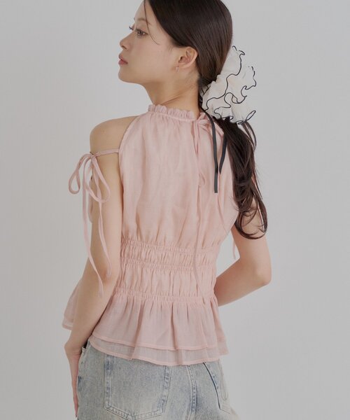 Chico（チコ）の「リボンチュールシュシュ（シュシュ・レディース・ホワイト/ピンク/ブラック/ホワイト系その他2・FREE）」の7枚目の写真