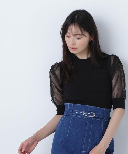 NATURAL BEAUTY BASIC(ナチュラルビューティーベーシック)の「◇シアースリットスリーブニット(ニット/セーター・レディース・ブラック/グレー/ブラウン/ライトグリーン・FREE)」の12枚目の写真