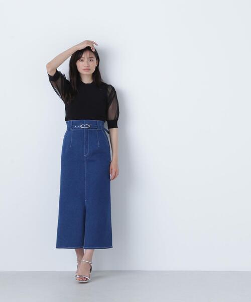 NATURAL BEAUTY BASIC(ナチュラルビューティーベーシック)の「◇シアースリットスリーブニット(ニット/セーター・レディース・ブラック/グレー/ブラウン/ライトグリーン・FREE)」の13枚目の写真