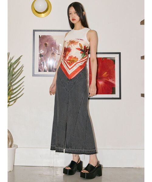 MURUA（ムルーア）の「【MURUA×STAYFLOWER】フラワーデザインスカーフ（バンダナ/スカーフ・レディース・オレンジ・FREE）」の13枚目の写真