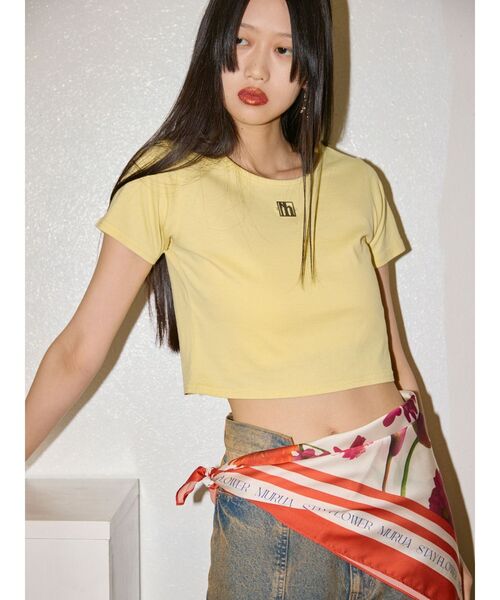 MURUA（ムルーア）の「【MURUA×STAYFLOWER】フラワーデザインスカーフ（バンダナ/スカーフ・レディース・オレンジ・FREE）」の4枚目の写真