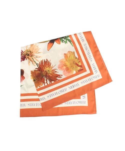 MURUA（ムルーア）の「【MURUA×STAYFLOWER】フラワーデザインスカーフ（バンダナ/スカーフ・レディース・オレンジ・FREE）」の10枚目の写真
