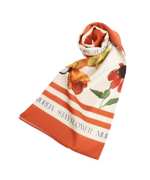 MURUA（ムルーア）の「【MURUA×STAYFLOWER】フラワーデザインスカーフ（バンダナ/スカーフ・レディース・オレンジ・FREE）」の12枚目の写真
