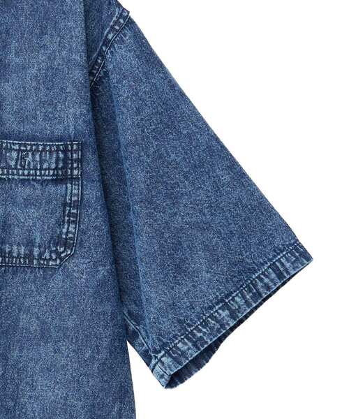 CRAFT STANDARD BOUTIQUE（クラフトスタンダードブティック）の「半袖デニムワークシャツ（シャツ/ブラウス・メンズ・ブラック/インディゴブルー・M/L/XL）」の19枚目の写真