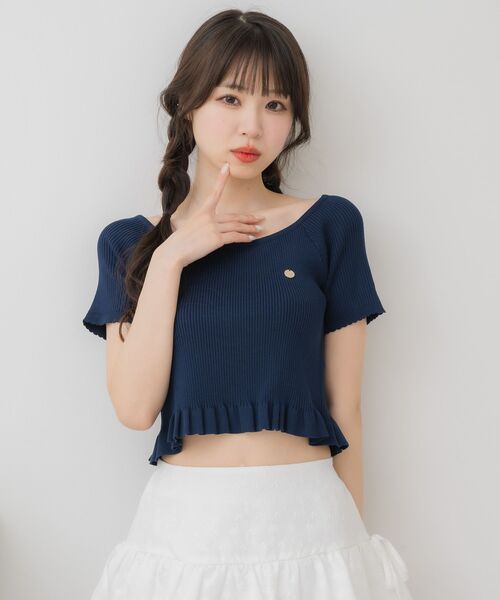 MSFTSREP 売れ筋商品|||エムエスエフティーエスレップ ニット&セーター アウター レディース Sweaters Azure セール】SH襟ドッキングNTPO（ニット/セーター）｜ems excite