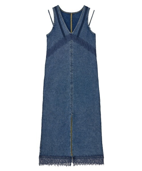 MEDI 2WAY DENIM LIKE LACE DOCKING DRESS（ワンピース）｜Ameri