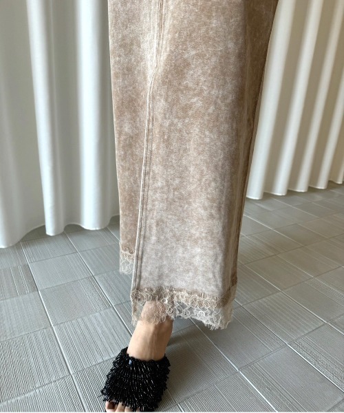 MEDI 2WAY DENIM LIKE LACE DOCKING DRESS（ワンピース）｜Ameri