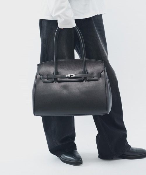 Lui's】furoshiki bag(トートバッグ) 牛革 ブラック