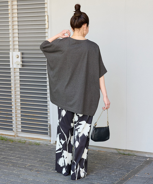 B.C STOCK(ベーセーストック)の「ウォッシャブル / 汗染み防止ワイドTEE(Tシャツ/カットソー・レディース・チャコールグレー/ライトグレー/ホワイト/ブラック・FREE)」の16枚目の写真