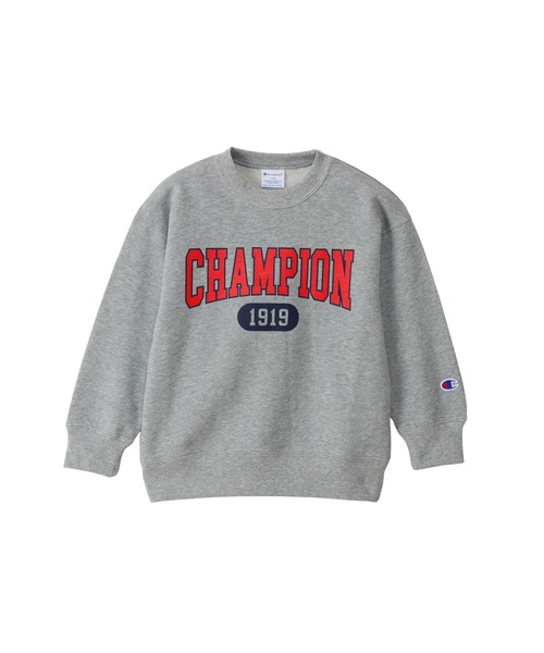 Champion（チャンピオン）の「【Champion/チャンピオン】キッズ クルーネックスウェットシャツ（スウェット・キッズ・ダークグリーン系/グレー/オートミール/ネイビー・160/110/100/150/120/130/140）」の3枚目の写真