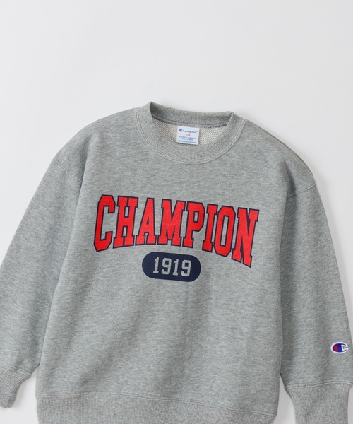 Champion（チャンピオン）の「【Champion/チャンピオン】キッズ クルーネックスウェットシャツ（スウェット・キッズ・ダークグリーン系/グレー/オートミール/ネイビー・160/110/100/150/120/130/140）」の17枚目の写真