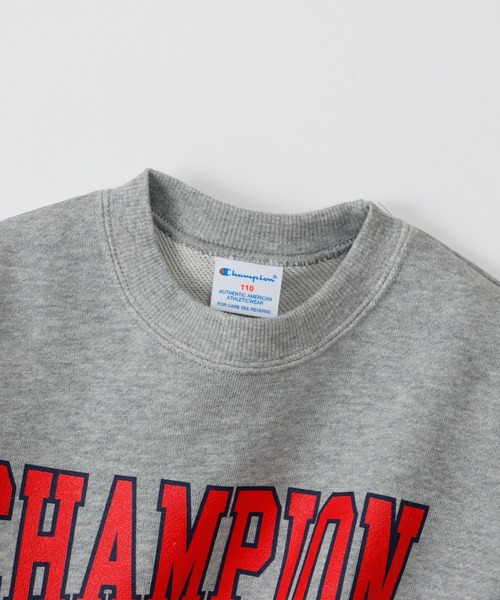 Champion（チャンピオン）の「【Champion/チャンピオン】キッズ クルーネックスウェットシャツ（スウェット・キッズ・ダークグリーン系/グレー/オートミール/ネイビー・160/110/100/150/120/130/140）」の18枚目の写真