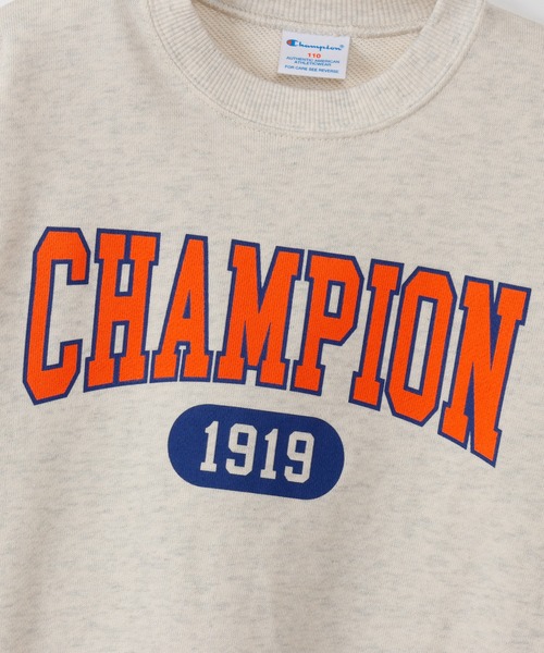 Champion（チャンピオン）の「【Champion/チャンピオン】キッズ クルーネックスウェットシャツ（スウェット・キッズ・ダークグリーン系/グレー/オートミール/ネイビー・160/110/100/150/120/130/140）」の12枚目の写真