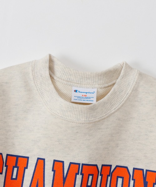 Champion（チャンピオン）の「【Champion/チャンピオン】キッズ クルーネックスウェットシャツ（スウェット・キッズ・ダークグリーン系/グレー/オートミール/ネイビー・160/110/100/150/120/130/140）」の14枚目の写真