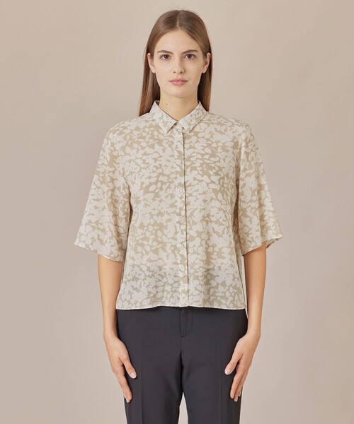 MACKINTOSH LONDON（マッキントッシュ ロンドン）の「【WEB・一部店舗限定】シルエットフラワーブラウス（シャツ/ブラウス・レディース・ブラック/ベージュ・38）」の3枚目の写真