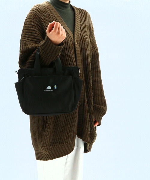 SCANDINAVIAN FOREST（スカンジナビアン・フォレスト）の「SCANDINAVIAN FOREST スカンジナビアンフォレスト 2WAYショルダートートバッグ（ショルダーバッグ・レディース・チャコール/ダークブルー/ブラック/ライトベージュ・FREE）」の6枚目の写真