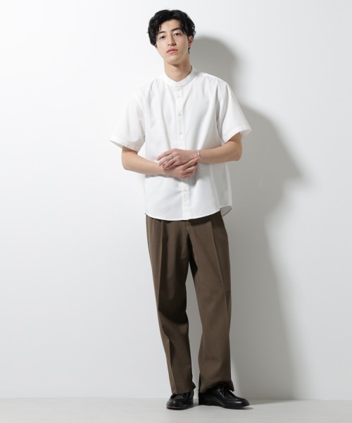 NANO universe（ナノユニバース）の「ハイツイスト2タックスラックス（スラックス・メンズ・ブラック/ブラウン/グレー・S/M/L/XL）」の5枚目の写真