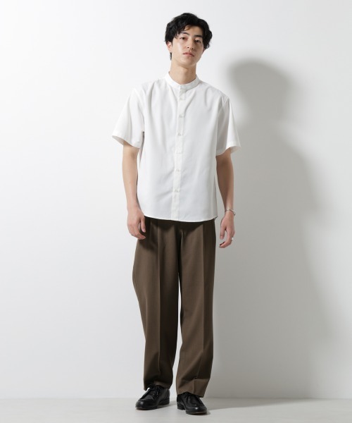 NANO universe（ナノユニバース）の「ハイツイスト2タックスラックス（スラックス・メンズ・ブラック/ブラウン/グレー・S/M/L/XL）」の6枚目の写真