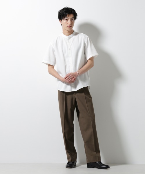 NANO universe（ナノユニバース）の「ハイツイスト2タックスラックス（スラックス・メンズ・ブラック/ブラウン/グレー・S/M/L/XL）」の8枚目の写真