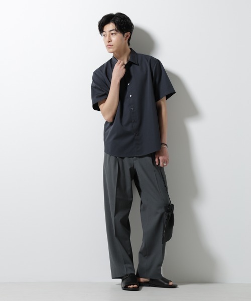 NANO universe（ナノユニバース）の「ハイツイスト2タックスラックス（スラックス・メンズ・ブラック/ブラウン/グレー・S/M/L/XL）」の20枚目の写真