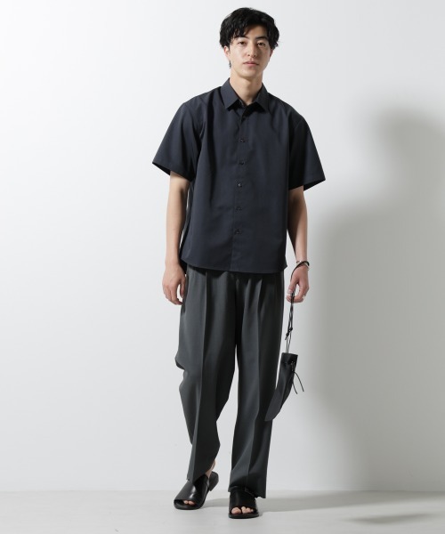 NANO universe（ナノユニバース）の「ハイツイスト2タックスラックス（スラックス・メンズ・ブラック/ブラウン/グレー・S/M/L/XL）」の19枚目の写真