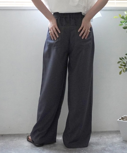 SELECT LEVERY(セレクトリベリー)の「ドライタッチ接触冷感カラーワイドパンツ(スラックス・レディース・グレー/ライトベージュ/ブラック/グリーン/ライム・MEDIUM/LARGE/X-LARGE/SMALL)」の22枚目の写真