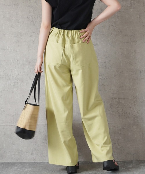 SELECT LEVERY(セレクトリベリー)の「ドライタッチ接触冷感カラーワイドパンツ(スラックス・レディース・グレー/ライトベージュ/ブラック/グリーン/ライム・MEDIUM/LARGE/X-LARGE/SMALL)」の10枚目の写真