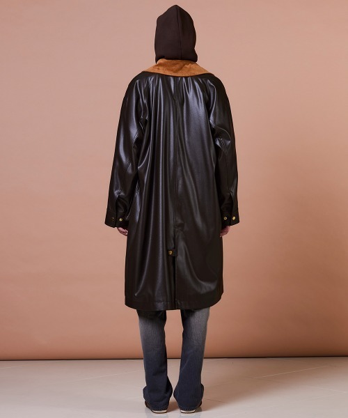 DOUBLE STANDARD CLOTHING（ダブルスタンダードクロージング）の「ワックスヴィンテージジョーゼット コート（ダウンジャケット/コート・レディース・カーキ・38/36）」の6枚目の写真