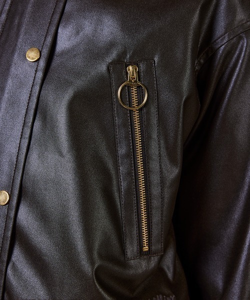 DOUBLE STANDARD CLOTHING（ダブルスタンダードクロージング）の「ワックスヴィンテージジョーゼット コート（ダウンジャケット/コート・レディース・カーキ・38/36）」の10枚目の写真