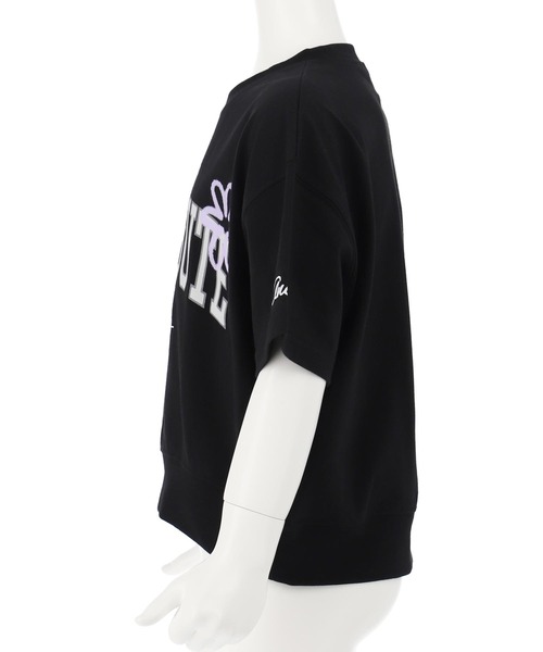 ANAP kids(アナップキッズ)の「カレッジ フラワー スプレー クロップド Tシャツ 【ジュニアお揃い】(Tシャツ/カットソー・キッズ・ライトイエロー/ライトグレー/ブラック・110cm/120cm/130cm)」の17枚目の写真
