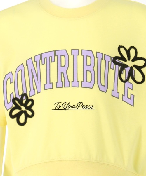 ANAP kids(アナップキッズ)の「カレッジ フラワー スプレー クロップド Tシャツ 【ジュニアお揃い】(Tシャツ/カットソー・キッズ・ライトイエロー/ライトグレー/ブラック・110cm/120cm/130cm)」の21枚目の写真
