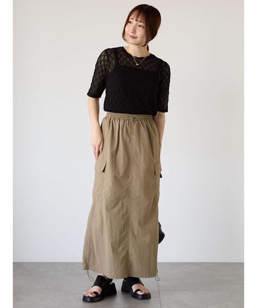Te chichi TERRASSE（テチチテラス）の「半袖レーストップス（その他トップス・レディース・オフホワイト/ブラック・F）」の7枚目の写真